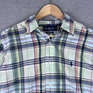 Vintage Ralph Lauren Short Sleeve Plaid Short Size M